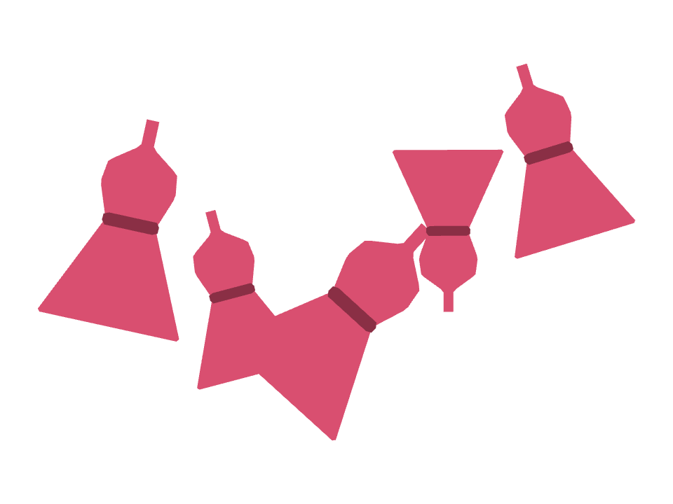 Sundress drawn along a curved stroke