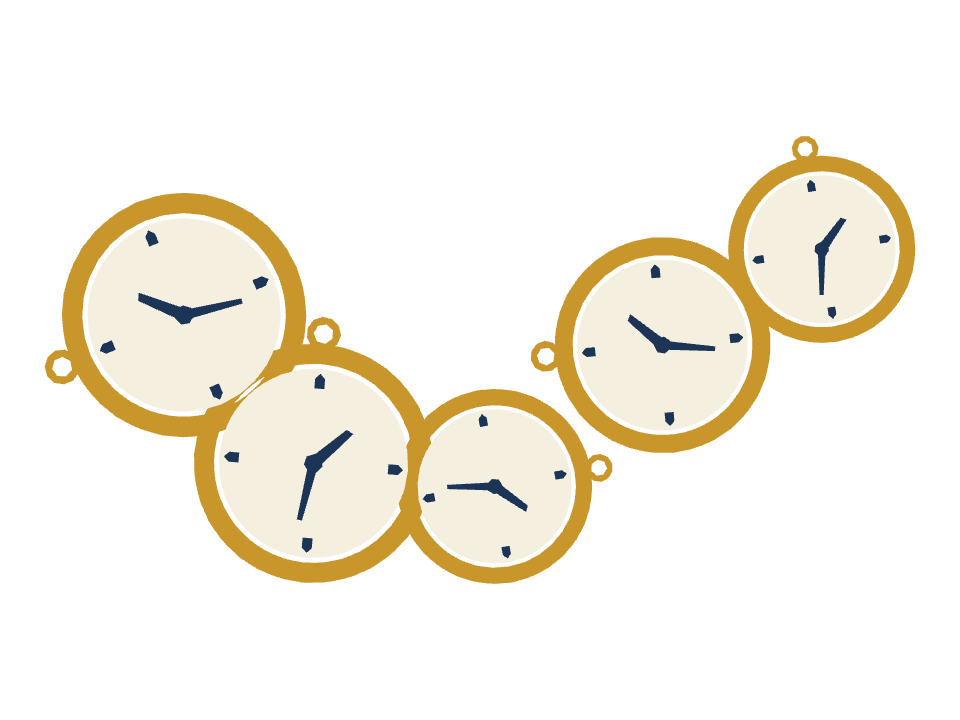 Tide Clock drawn along a curved stroke