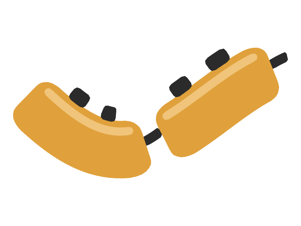 Toaster drawn along a curved stroke
