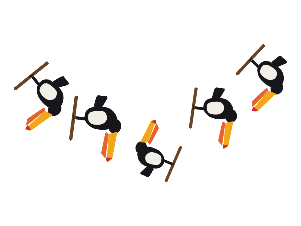 Toucan drawn along a curved stroke