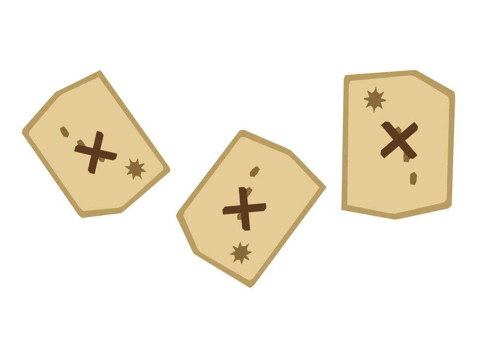 Treasure Map drawn along a curved stroke