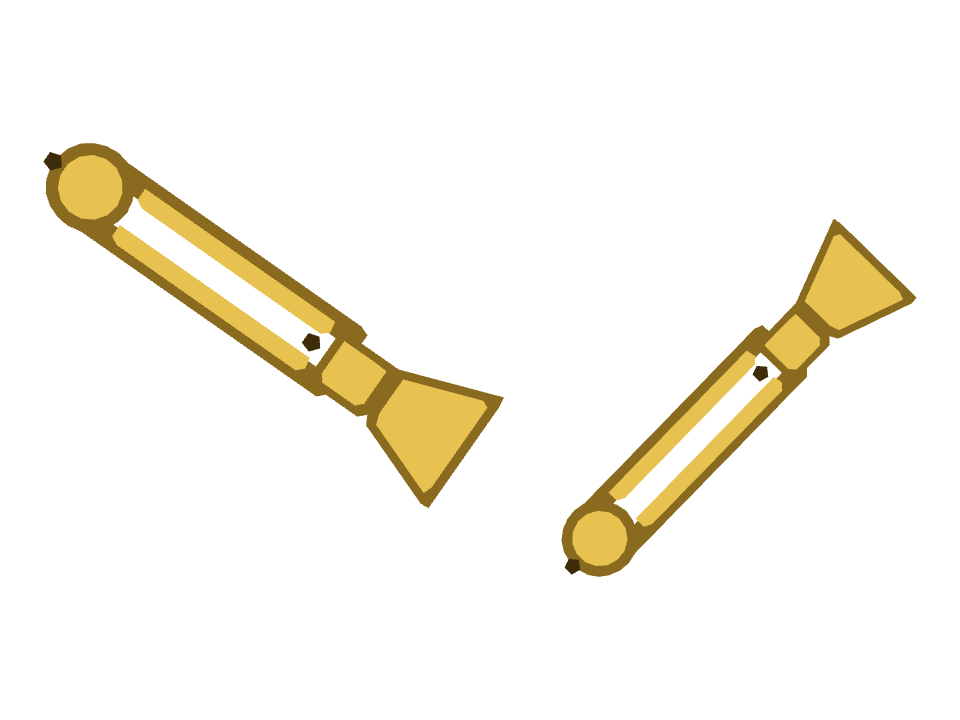 Trombone drawn along a curved stroke