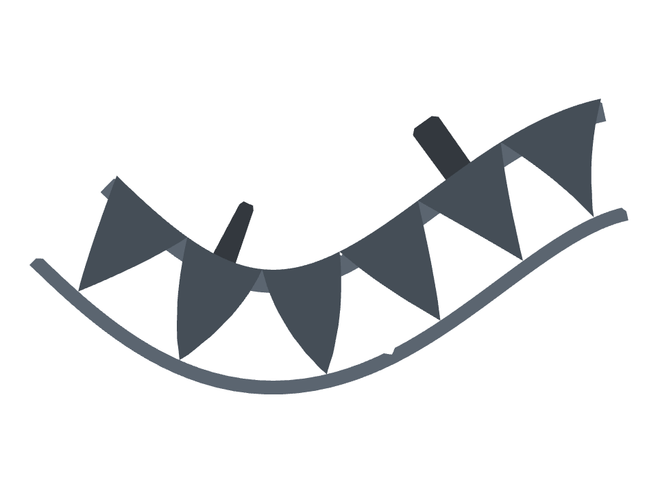 Truss Bridge drawn along a curved stroke