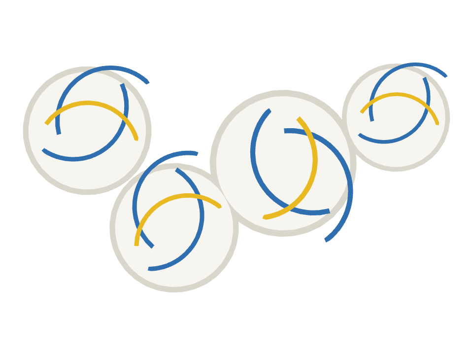 Volleyball drawn along a curved stroke