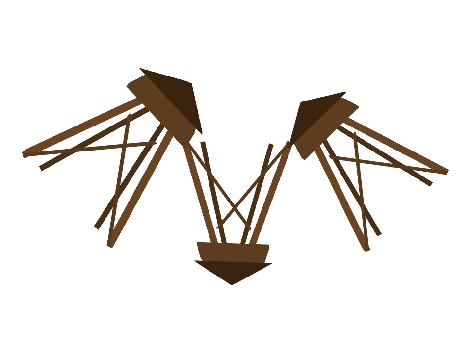 Watchtower drawn along a curved stroke