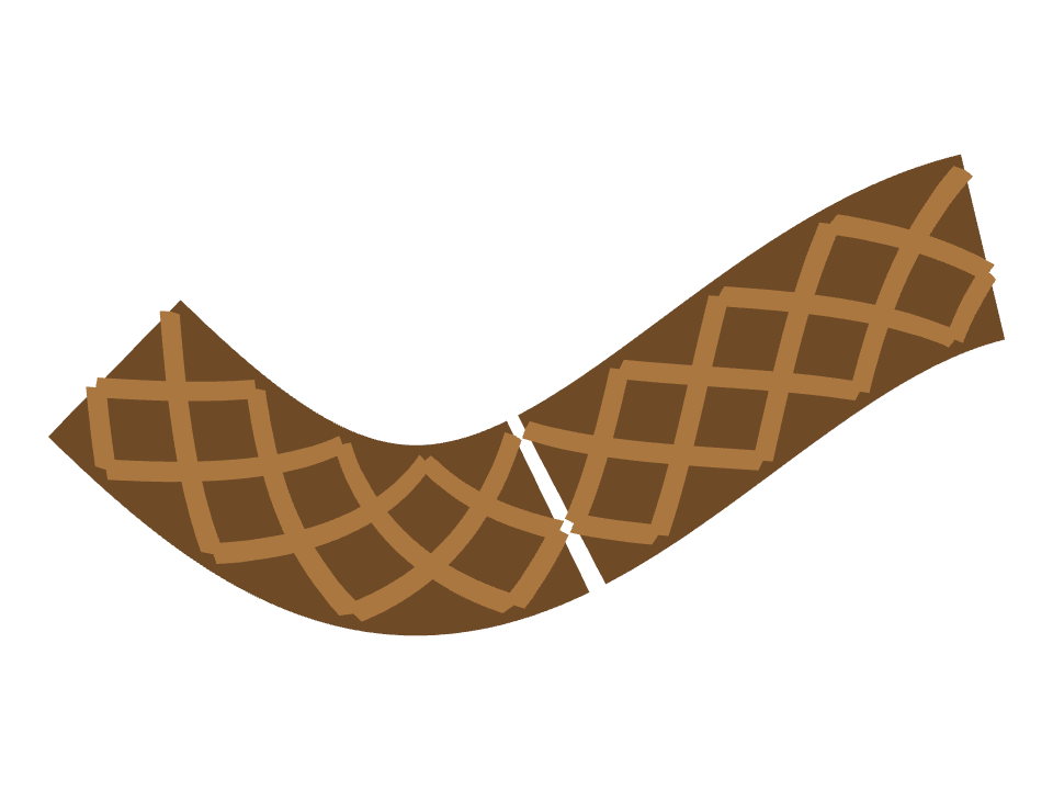 Wicker Weave drawn along a curved stroke