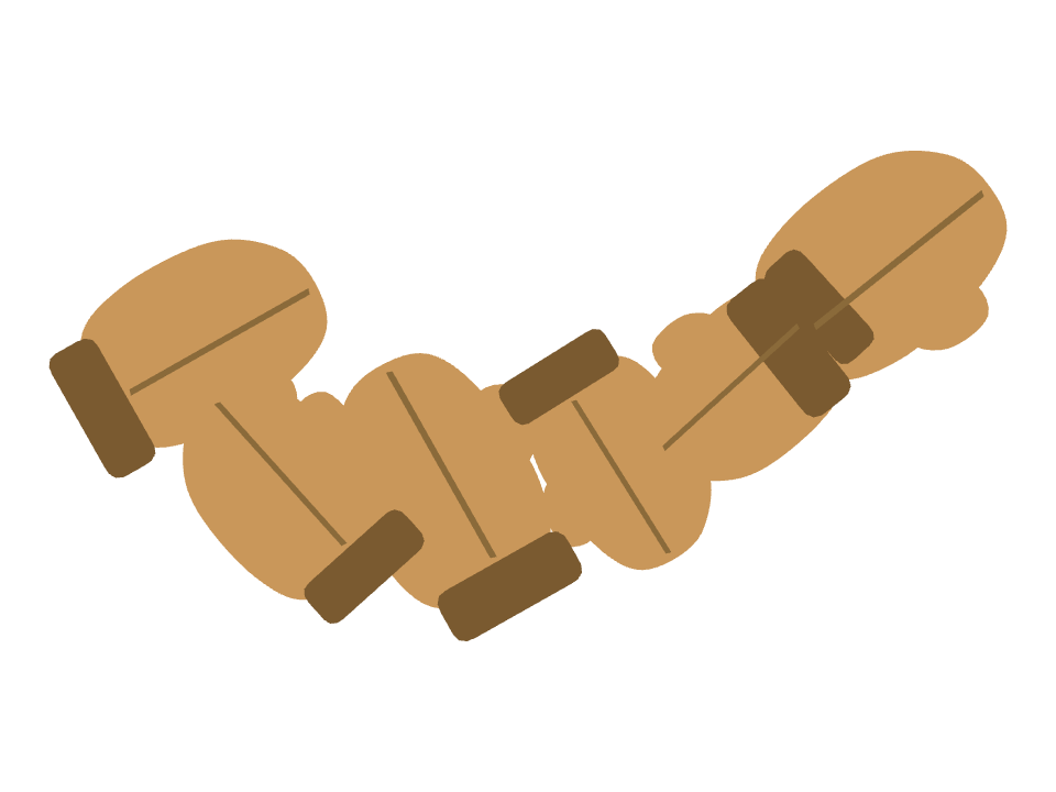 Work Glove drawn along a curved stroke
