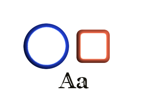 Acrylic Cap applied to a shape and a letterform