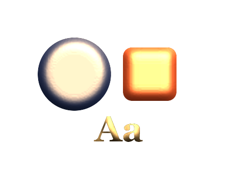 Amber Resin applied to a shape and a letterform