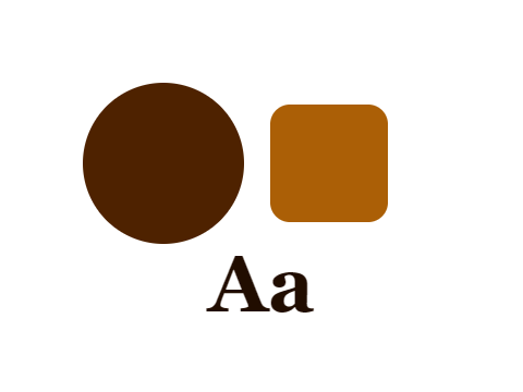 Amber Screen applied to a shape and a letterform