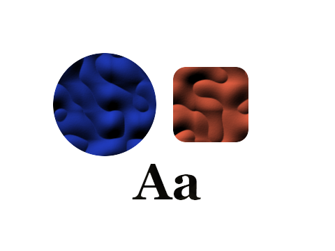Basalt applied to a shape and a letterform