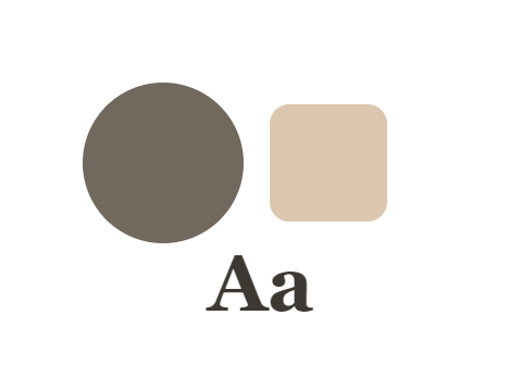 Beige Box applied to a shape and a letterform
