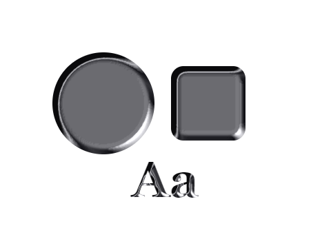 Black Marble applied to a shape and a letterform