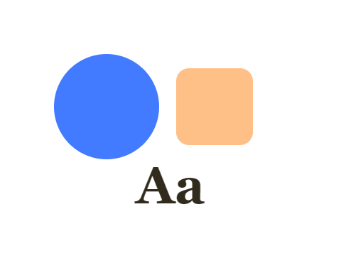 Blown Highlights applied to a shape and a letterform