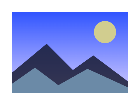 Blue Hour applied to a shape and a letterform