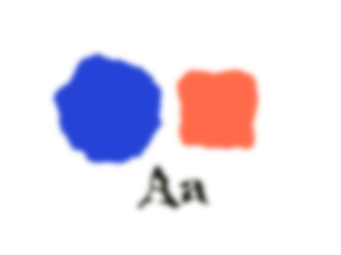 Blurred Vision applied to a shape and a letterform