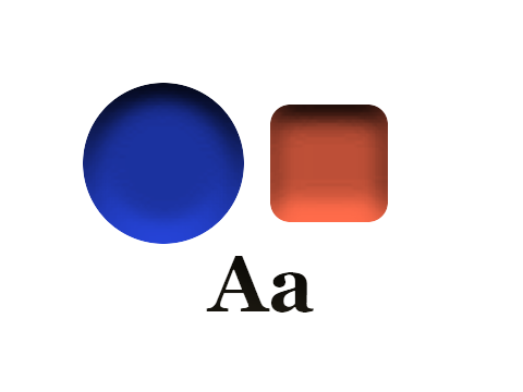 Bowl applied to a shape and a letterform