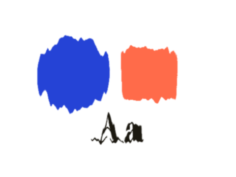 Candle Wax applied to a shape and a letterform
