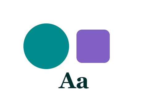CGA Palette applied to a shape and a letterform