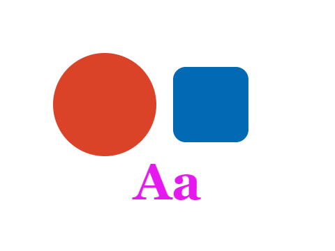 Chroma Invert applied to a shape and a letterform