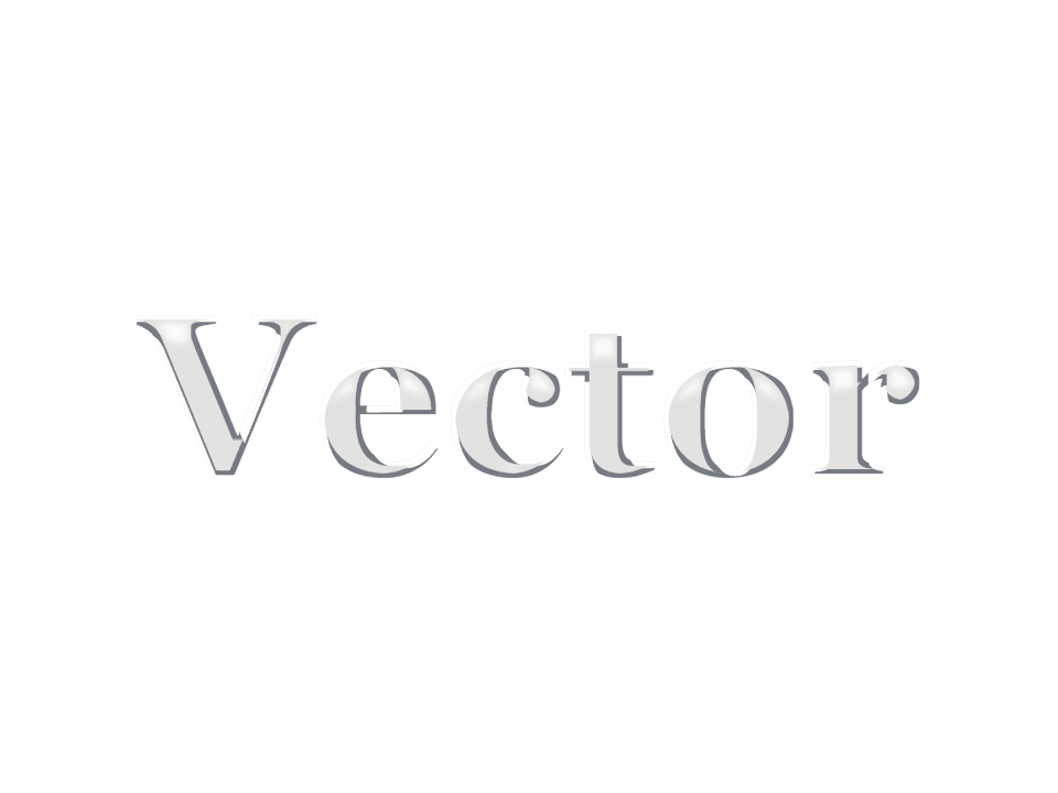 Clear Glass on a word at display size