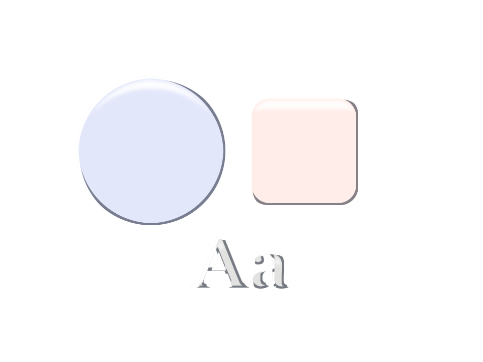 Clear Glass applied to a shape and a letterform