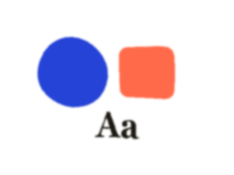 Dream Drift applied to a shape and a letterform
