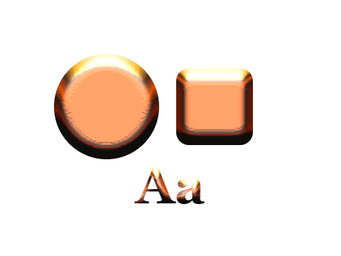 Forge Heat applied to a shape and a letterform