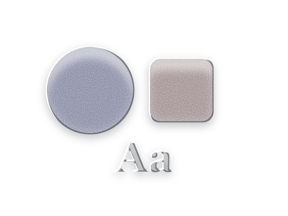 Frosted Pane applied to a shape and a letterform