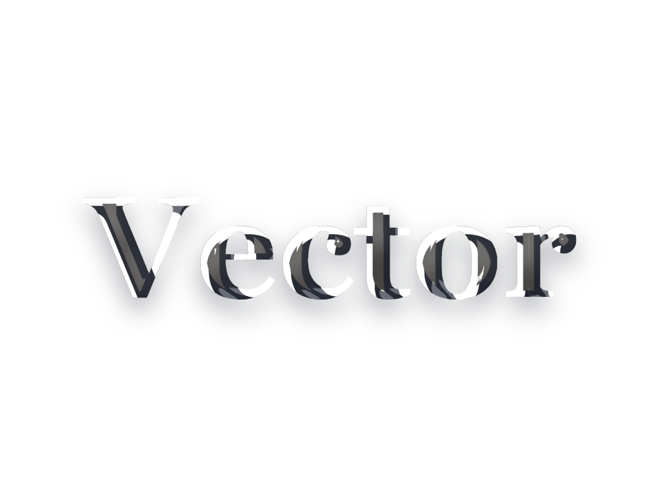 Glass Lens on a word at display size