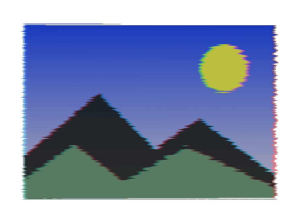 Glitch on a raster image