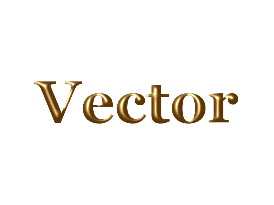 Gold Bevel on a word at display size