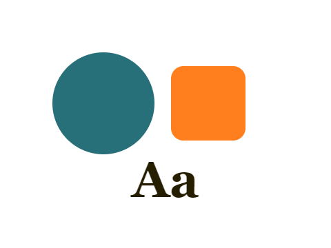 Heavy Yellow Ink applied to a shape and a letterform