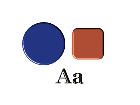 Hot Foil applied to a shape and a letterform