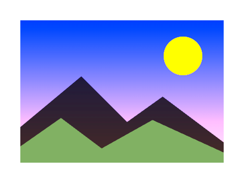 Hyper Color applied to a shape and a letterform