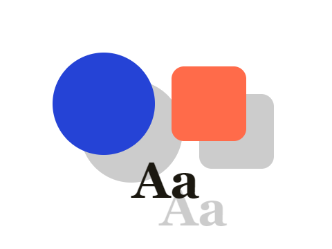 Long Cast applied to a shape and a letterform
