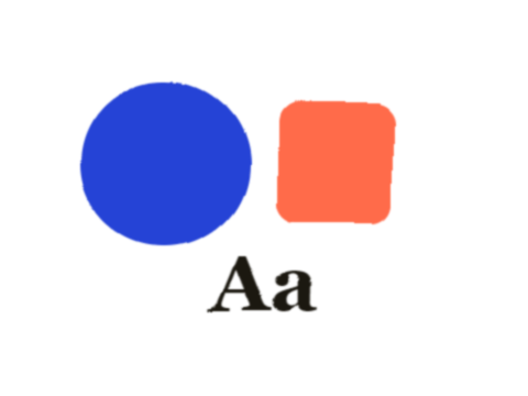 Magnet Damage applied to a shape and a letterform