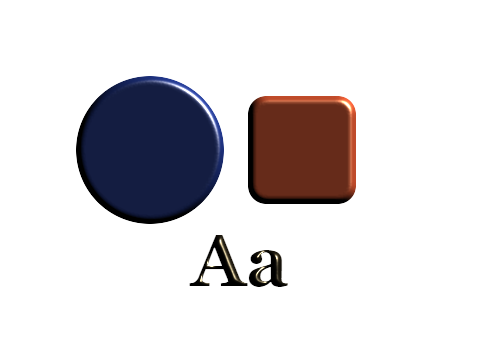 Minted Coin applied to a shape and a letterform