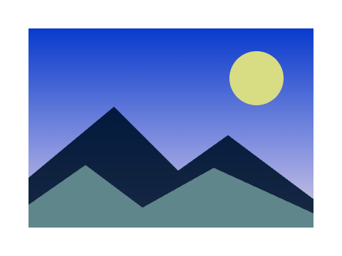Moody Blue applied to a shape and a letterform