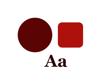 Red Phosphor applied to a shape and a letterform
