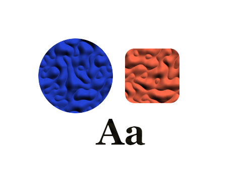Reptile Scale applied to a shape and a letterform