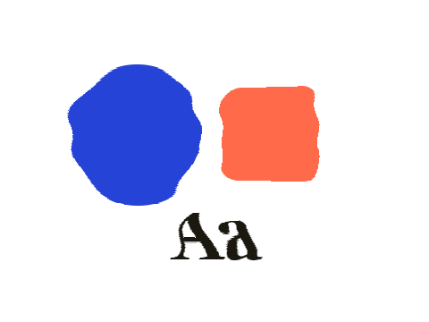 Ribbon Curl applied to a shape and a letterform