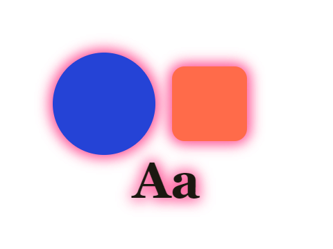 Rose Bloom applied to a shape and a letterform