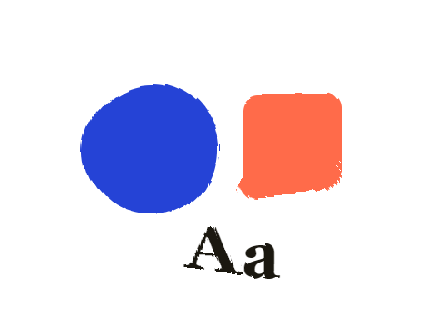 Rubber Sheet applied to a shape and a letterform