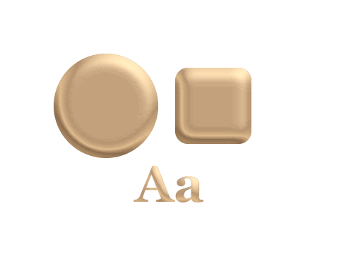 Sandstone applied to a shape and a letterform