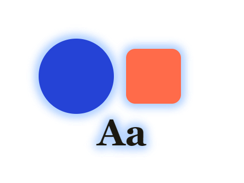 Screen Bleed applied to a shape and a letterform