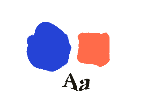 Slump applied to a shape and a letterform