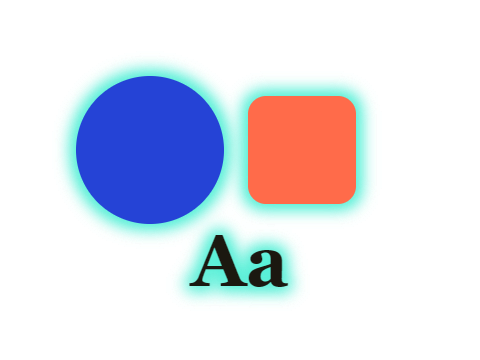 Spirit Flame applied to a shape and a letterform