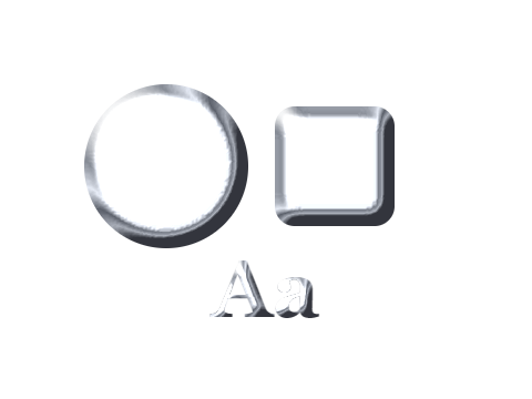 Sterling Silver applied to a shape and a letterform