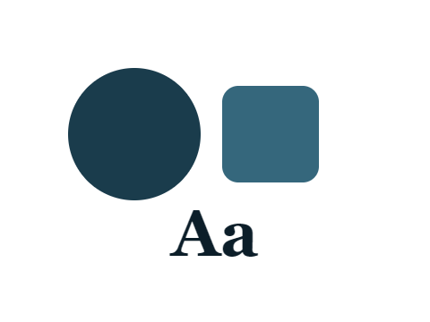Storm Sea applied to a shape and a letterform